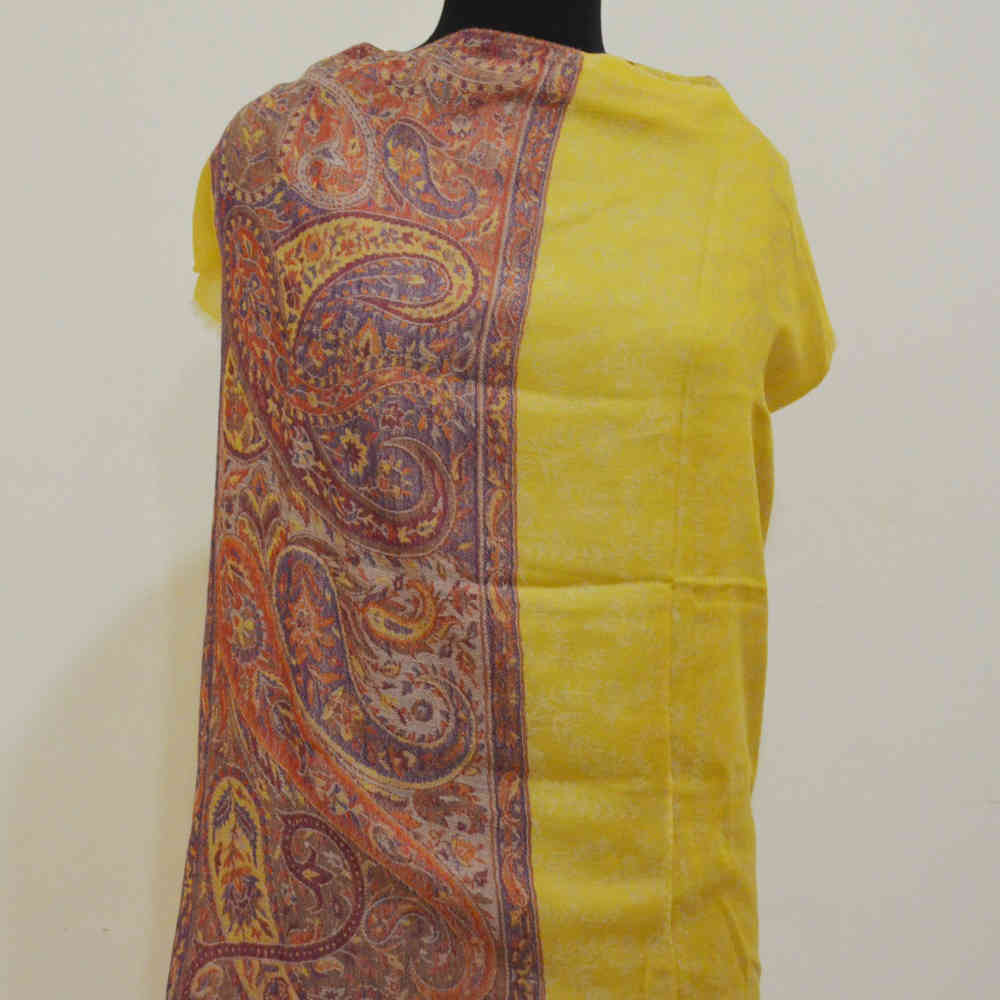 Pure Pashmina Kani Palla Wrap / Stole | 476009 - 7 | Craft House India