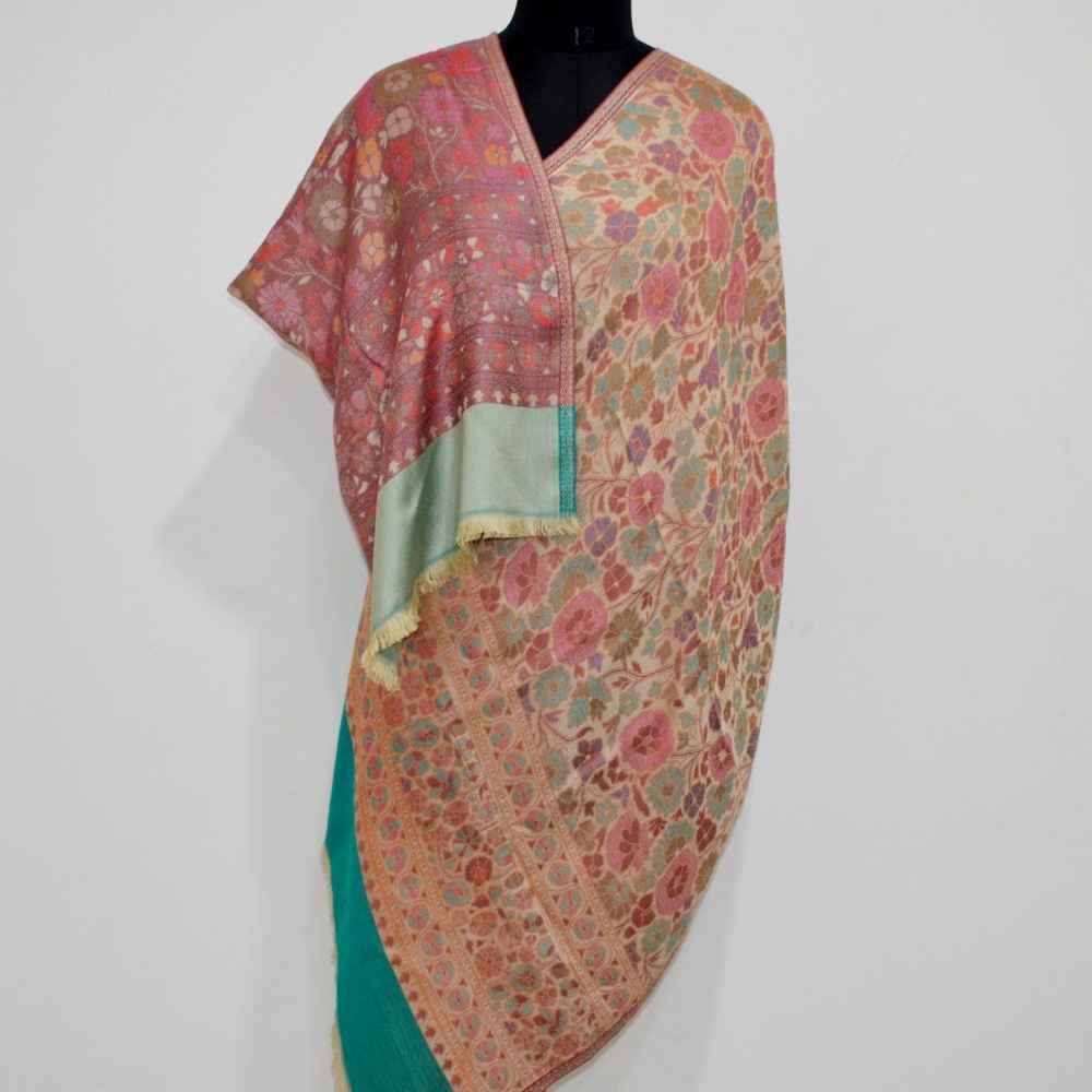 Modal Silk Blend Phulkari Stole/ Wrap | 373028 - 1 (03SA1105) | Craft ...